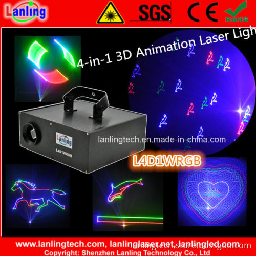 4-in-1 1W RGB Laser DJ Lighting